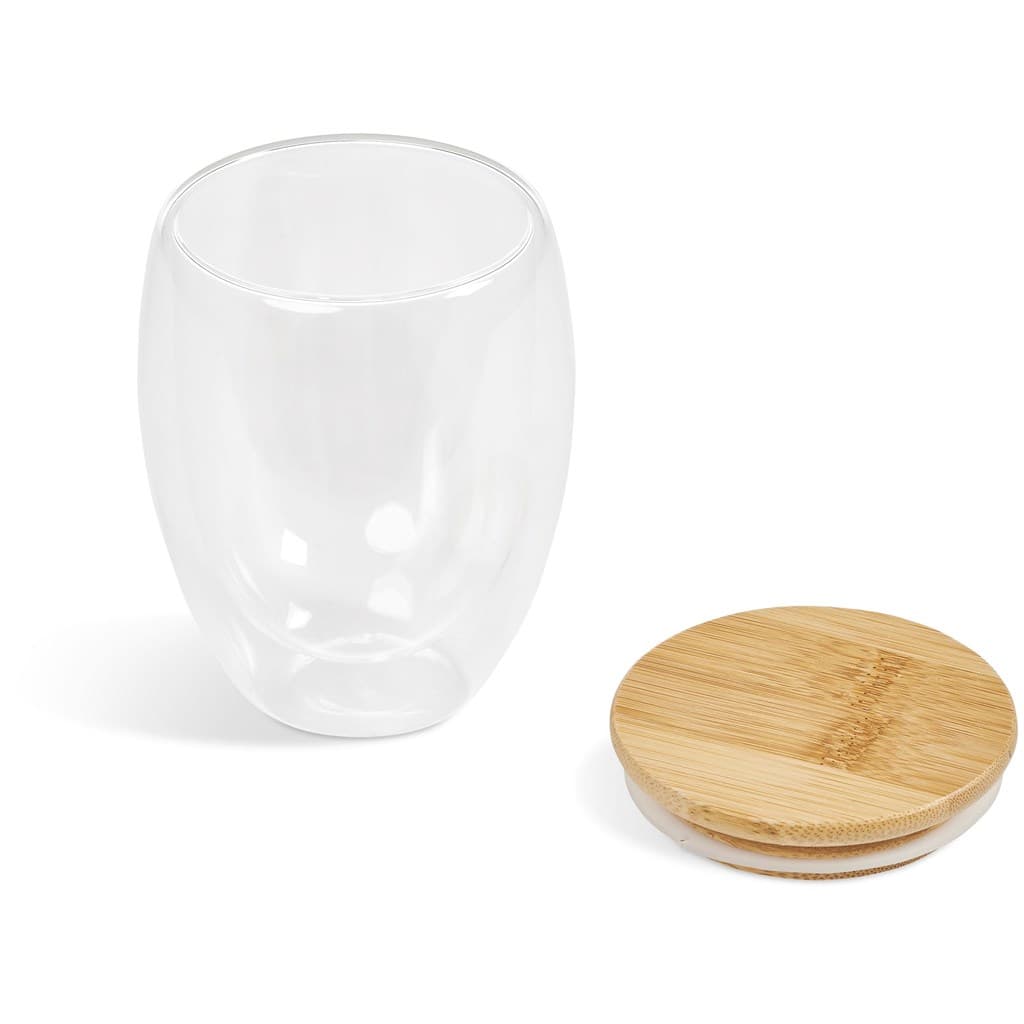Okiyo Moco Glass & Bamboo Double-Wall Cup - 350ml 13