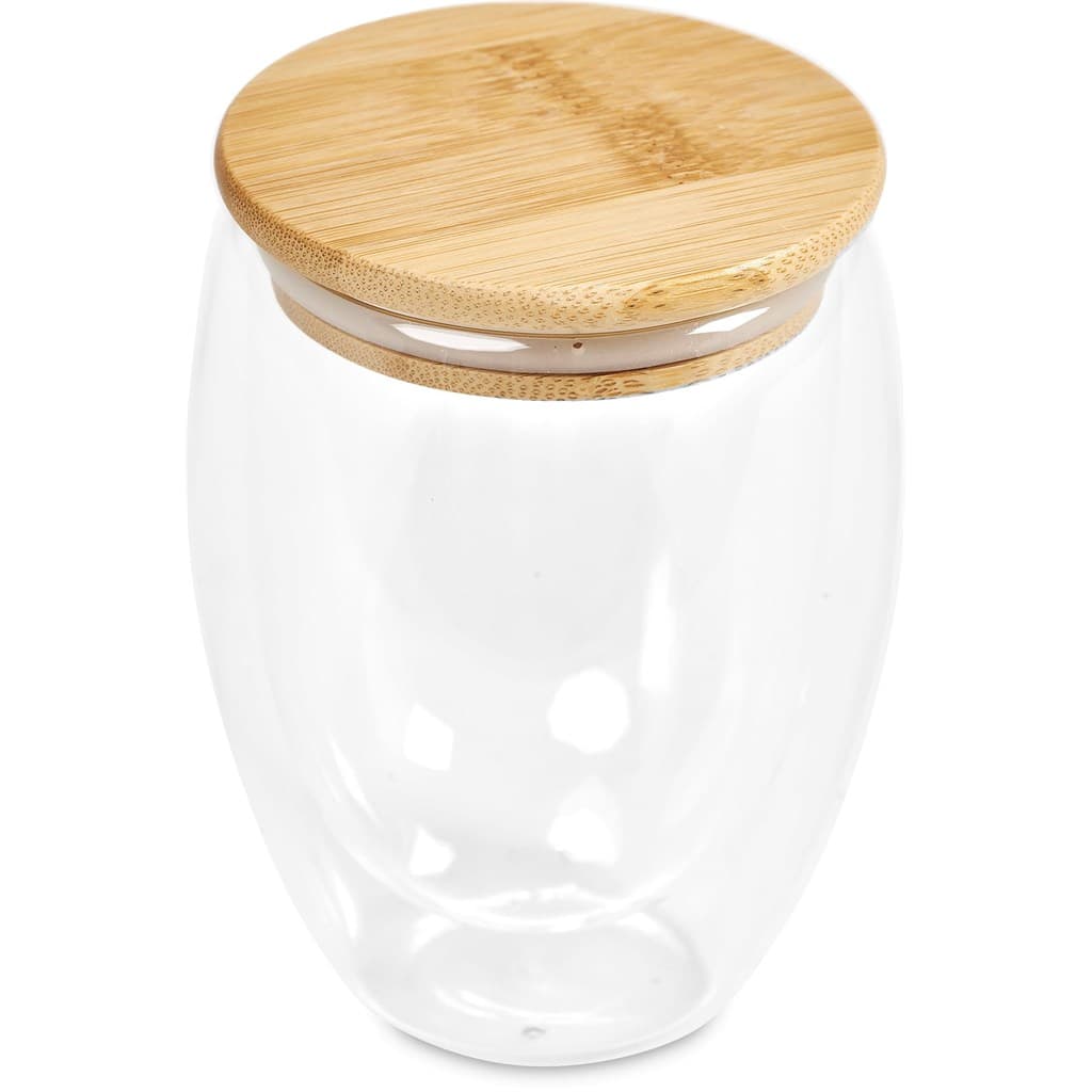 Okiyo Moco Glass & Bamboo Double-Wall Cup - 350ml 9