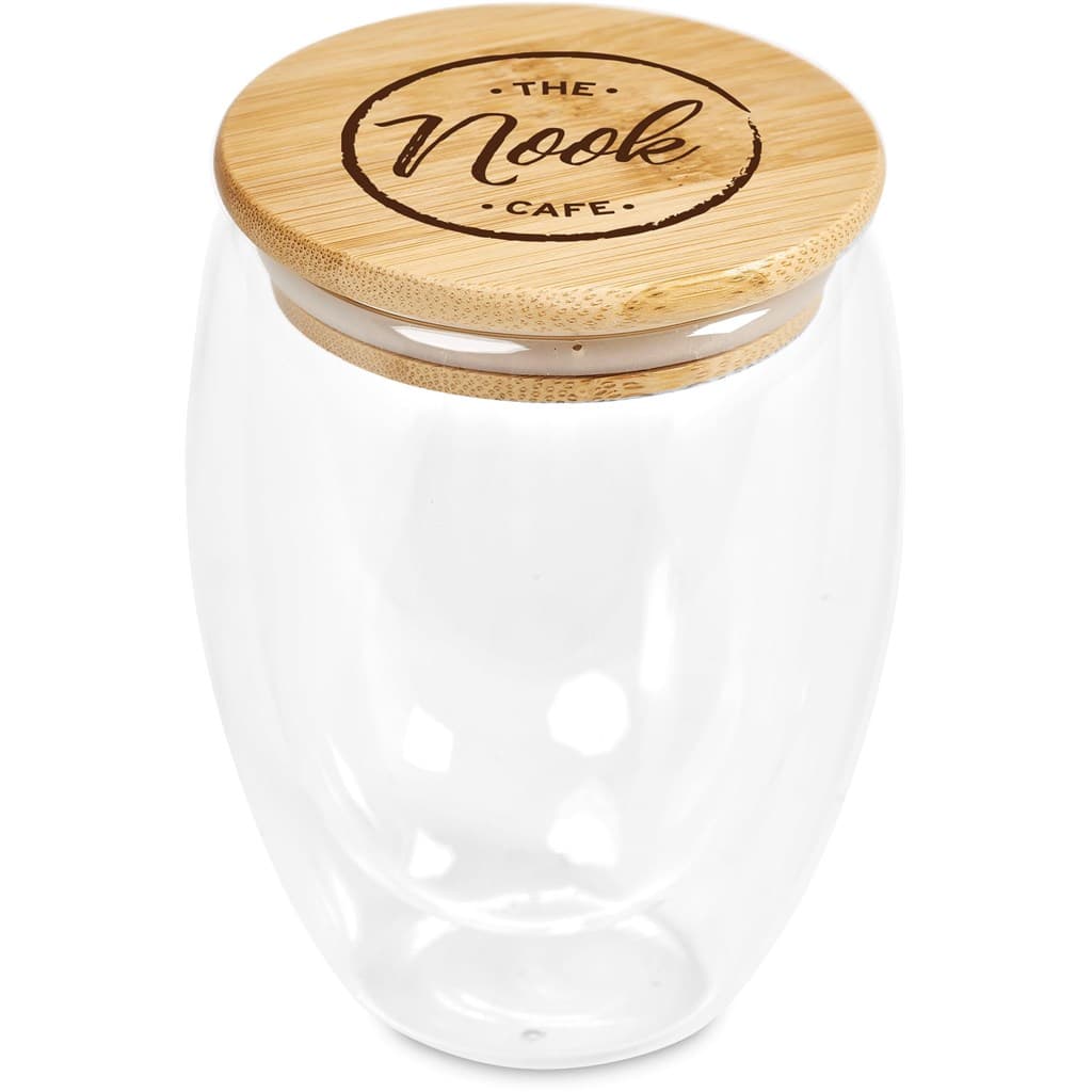 Okiyo Moco Glass & Bamboo Double-Wall Cup - 350ml 10