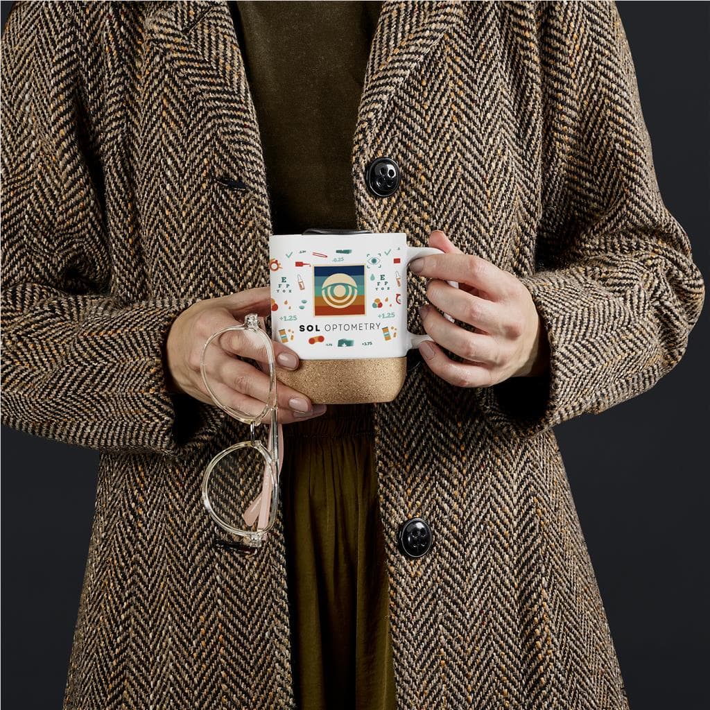 Serendipio Sienna Cork & Ceramic Sublimation Coffee Mug - 340ml 2