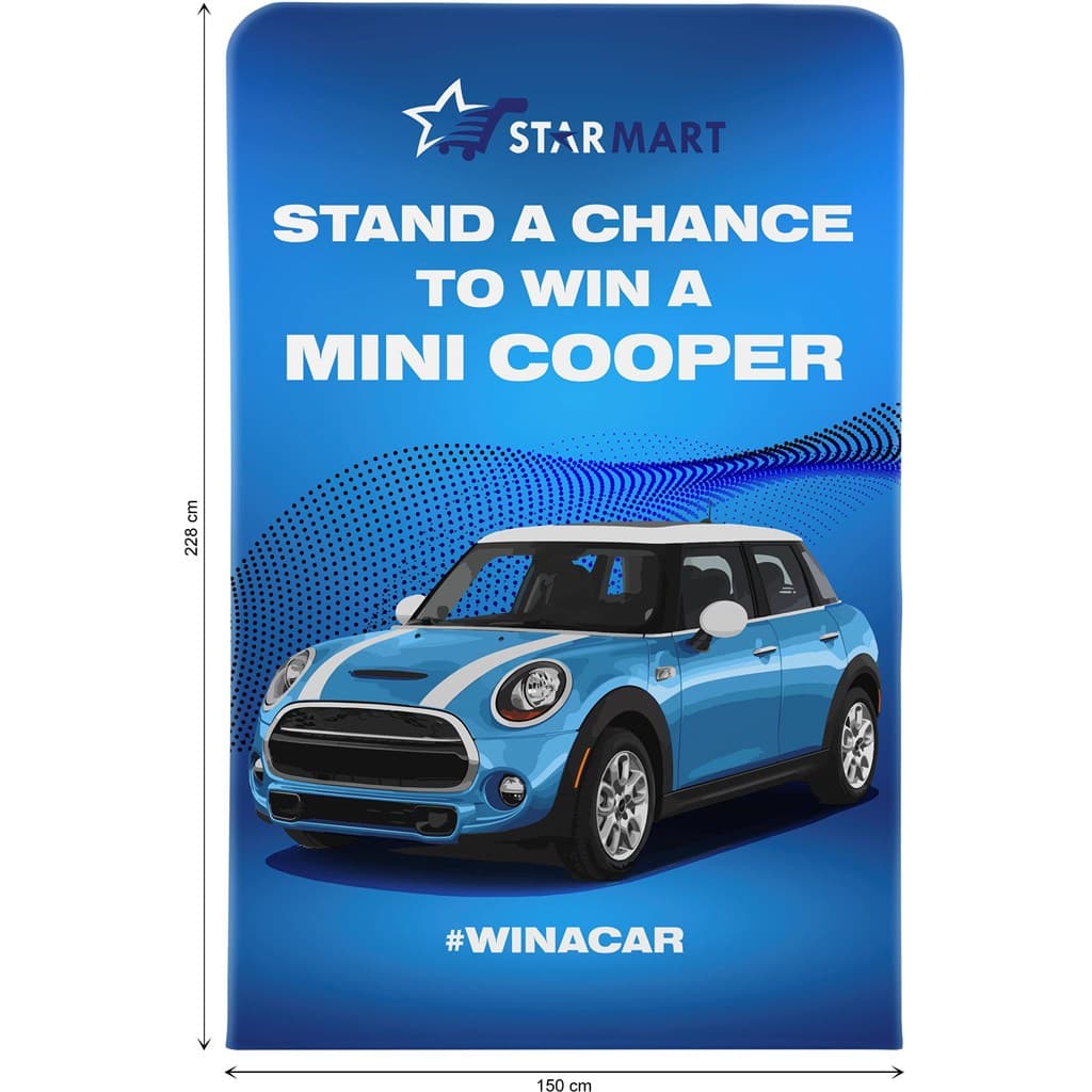 Double Sided Fabric Tube System Skin 1.5m 1