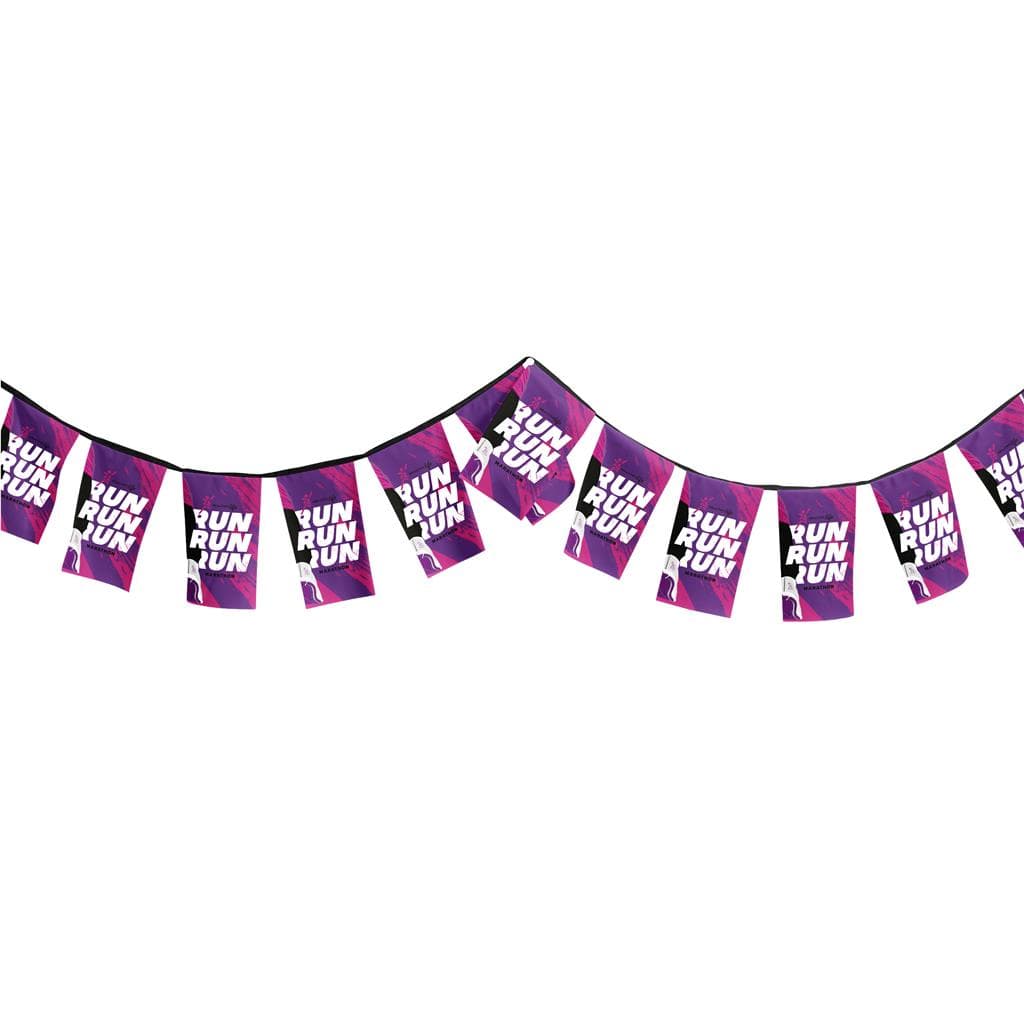 Sublimated Single-Sided Polyester Rectangle Bunting - 10m 8