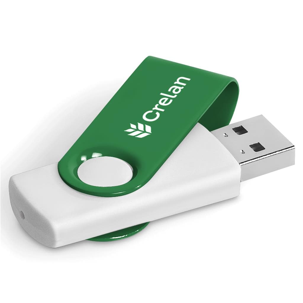 Axis Gyro White Flash Drive - 32GB 11