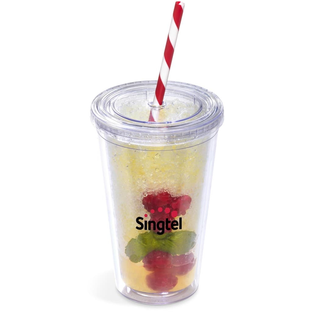 Malibu Double-Wall Plastic Tumbler & Straw - 470ml 5
