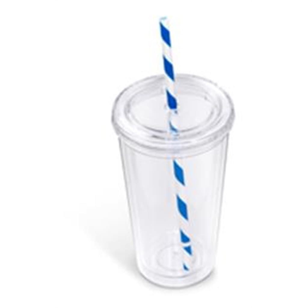 Malibu Double-Wall Plastic Tumbler & Straw - 470ml 3