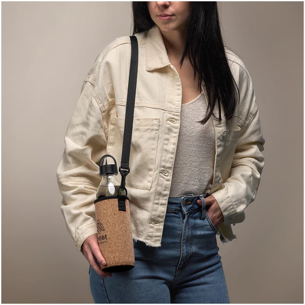 Kooshty Kork Hands-Free Glass Water Bottle – 850ml 2