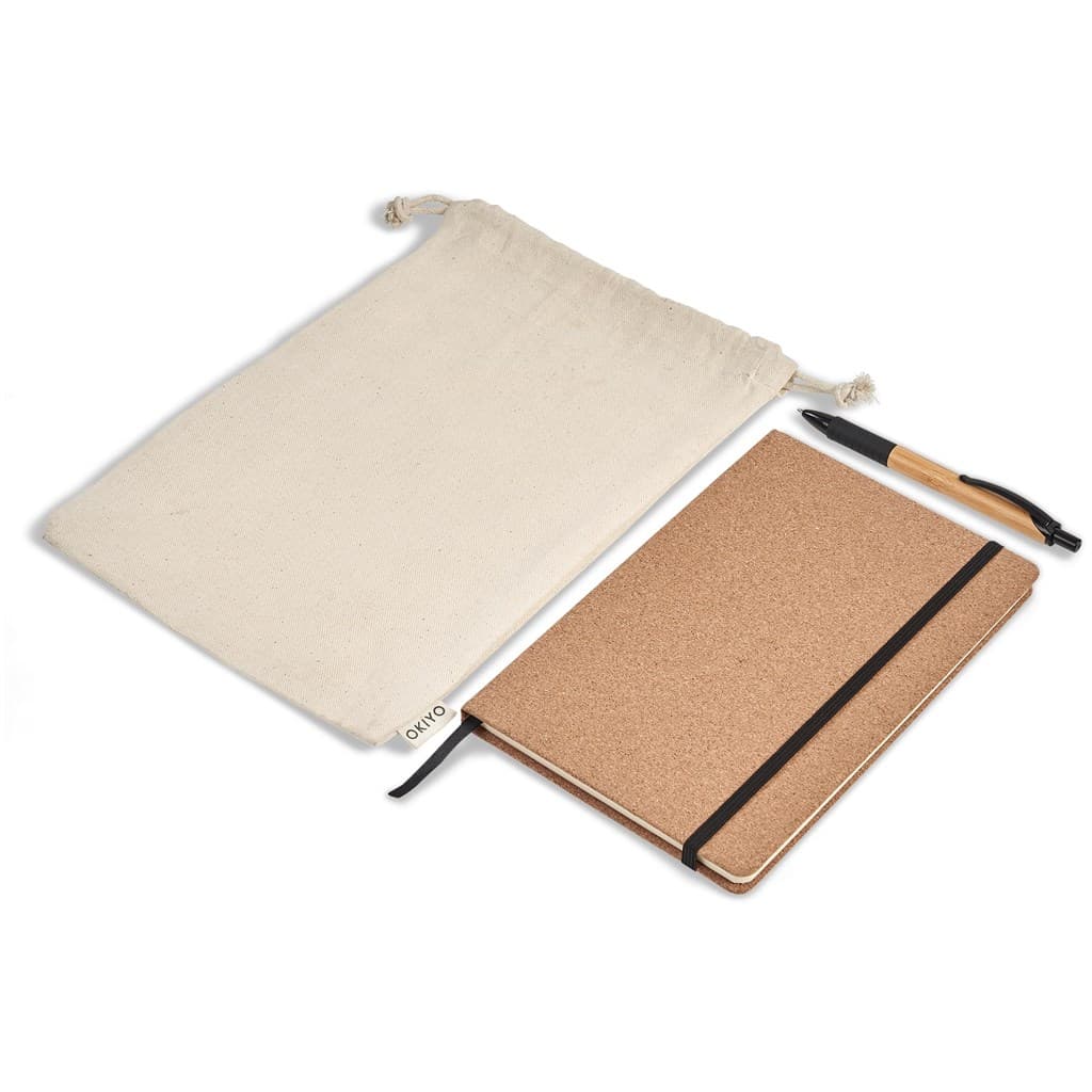 Okiyo Noto Cork & Bamboo Notebook & Pen Set 6