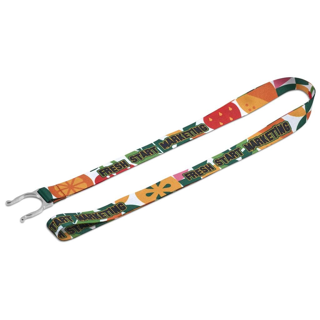 Altitude Aqua Crossbody Double-Sided Sublimated Satin Bottle Lanyard 6