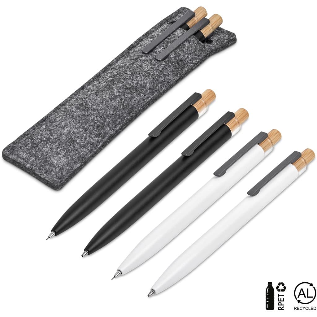 Okiyo Mimo Recycled Aluminum Ball Pen & Pencil Set 2