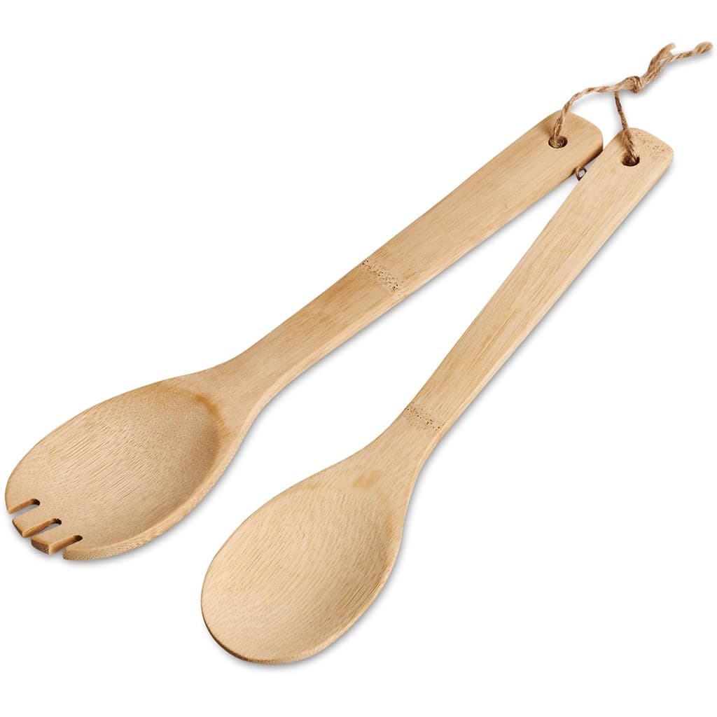 Okiyo Shinsen Bamboo Salad Servers 9