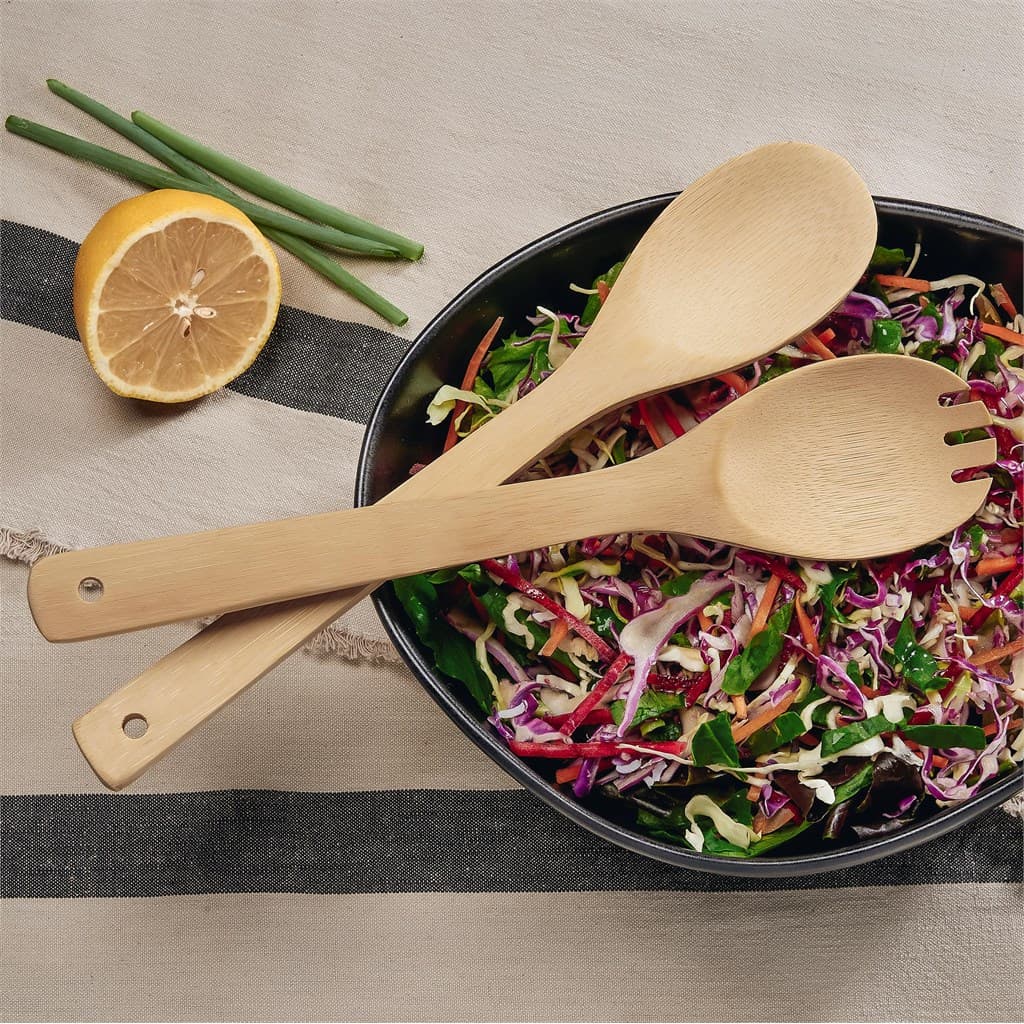 Okiyo Shinsen Bamboo Salad Servers 4