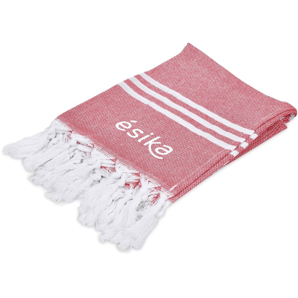 US Basic Santa Cruz Cotton-Rich Beach Towel & Drawstring Bag 27