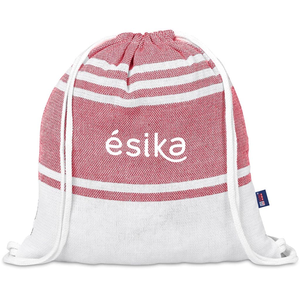 US Basic Santa Cruz Cotton-Rich Beach Towel & Drawstring Bag 25