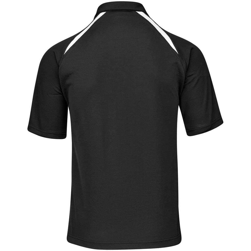 Mens Splice Golf Shirt - Black White 3