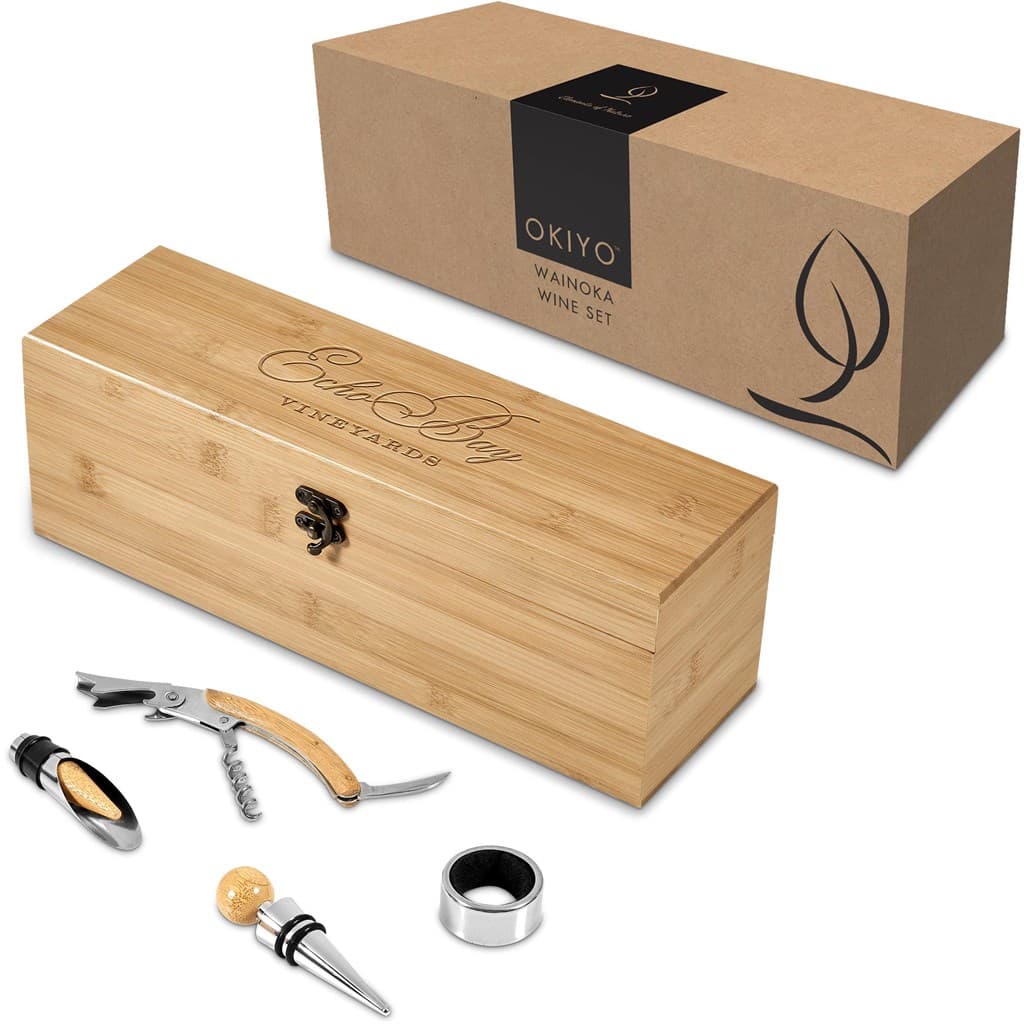 Okiyo Wainoka Bamboo Wine Set 9