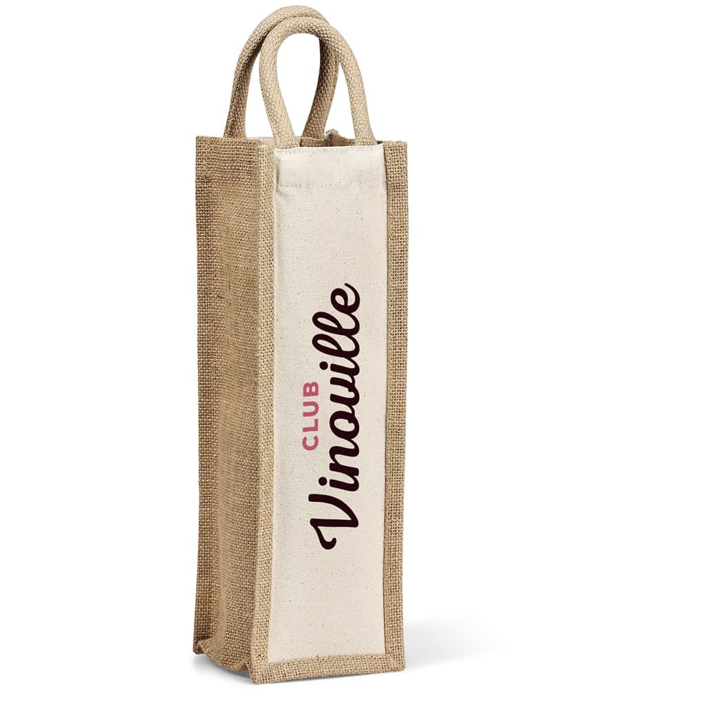 Okiyo Inshu Jute & Cotton Wine Tote 4