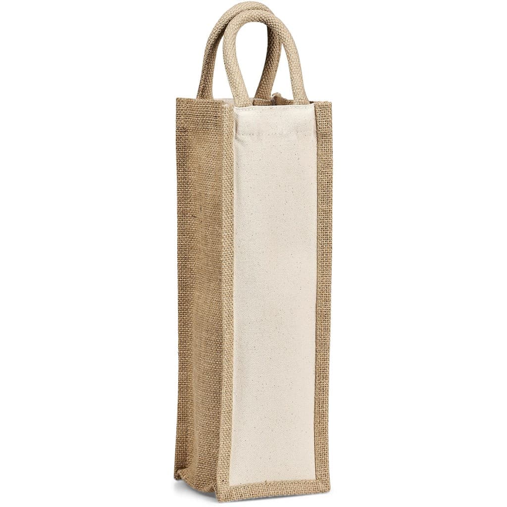 Okiyo Inshu Jute & Cotton Wine Tote 2