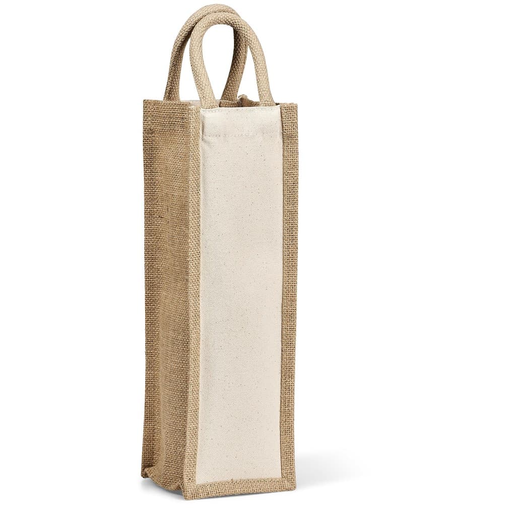 Okiyo Inshu Jute & Cotton Wine Tote 6