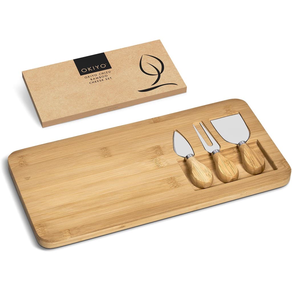 Okiyo Chizu Bamboo Cheese Board Set 6