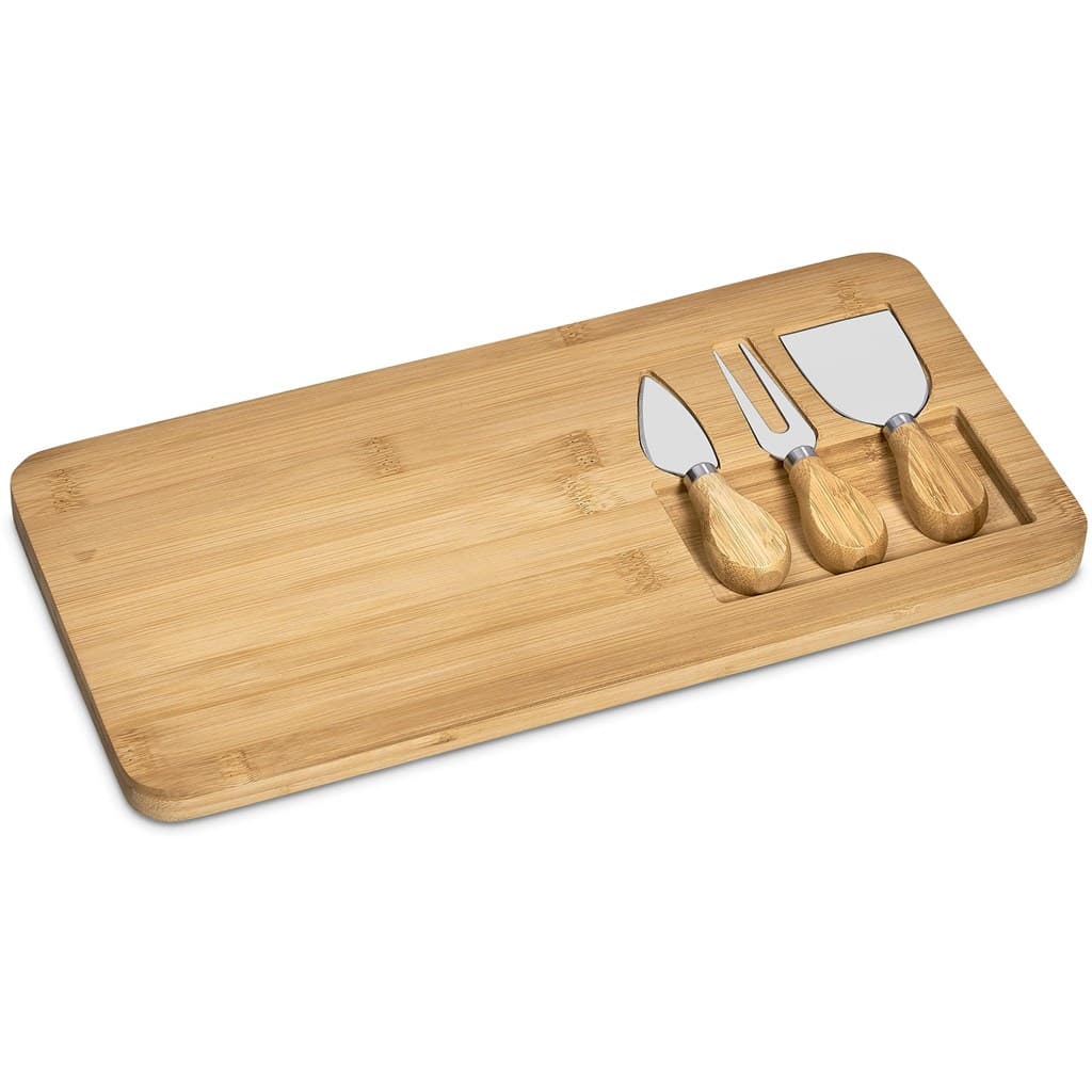 Okiyo Chizu Bamboo Cheese Board Set 4