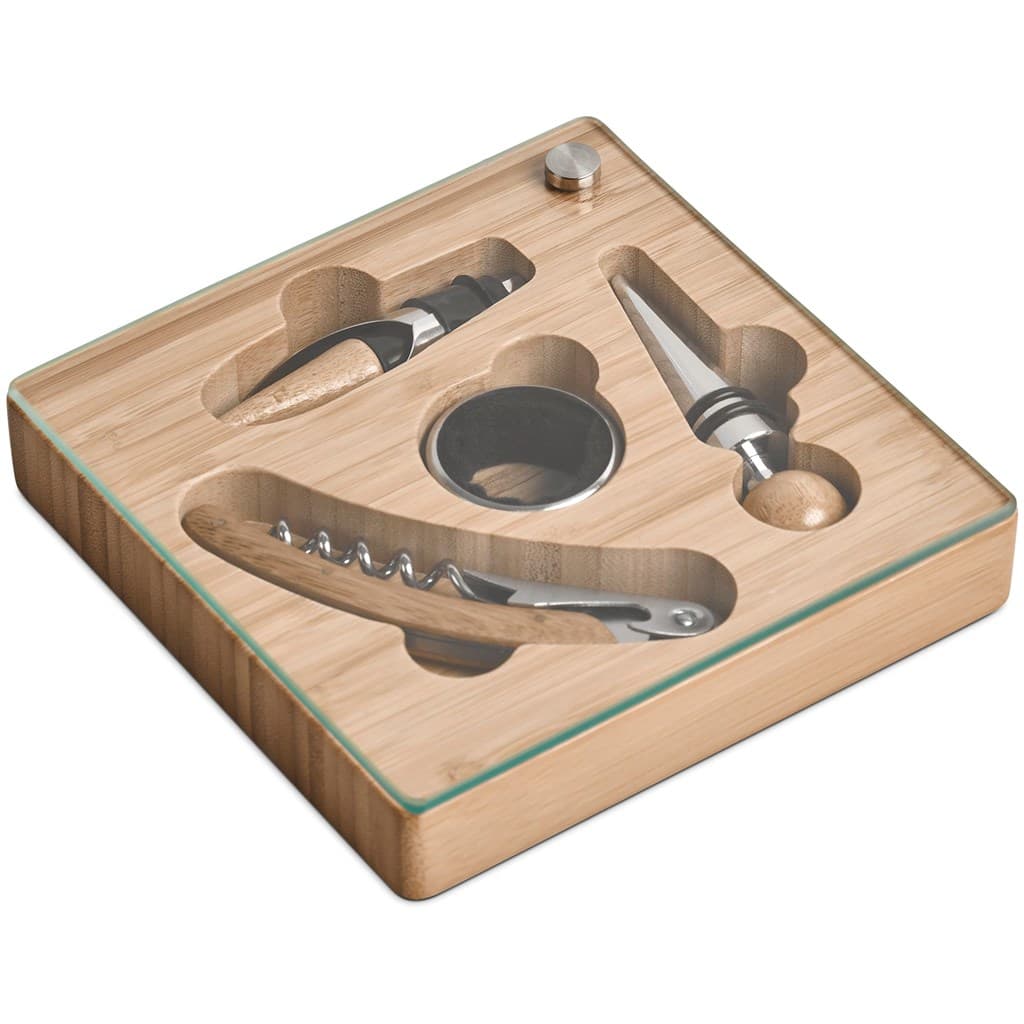 Okiyo Budonoki Bamboo Wine Accessories set 3
