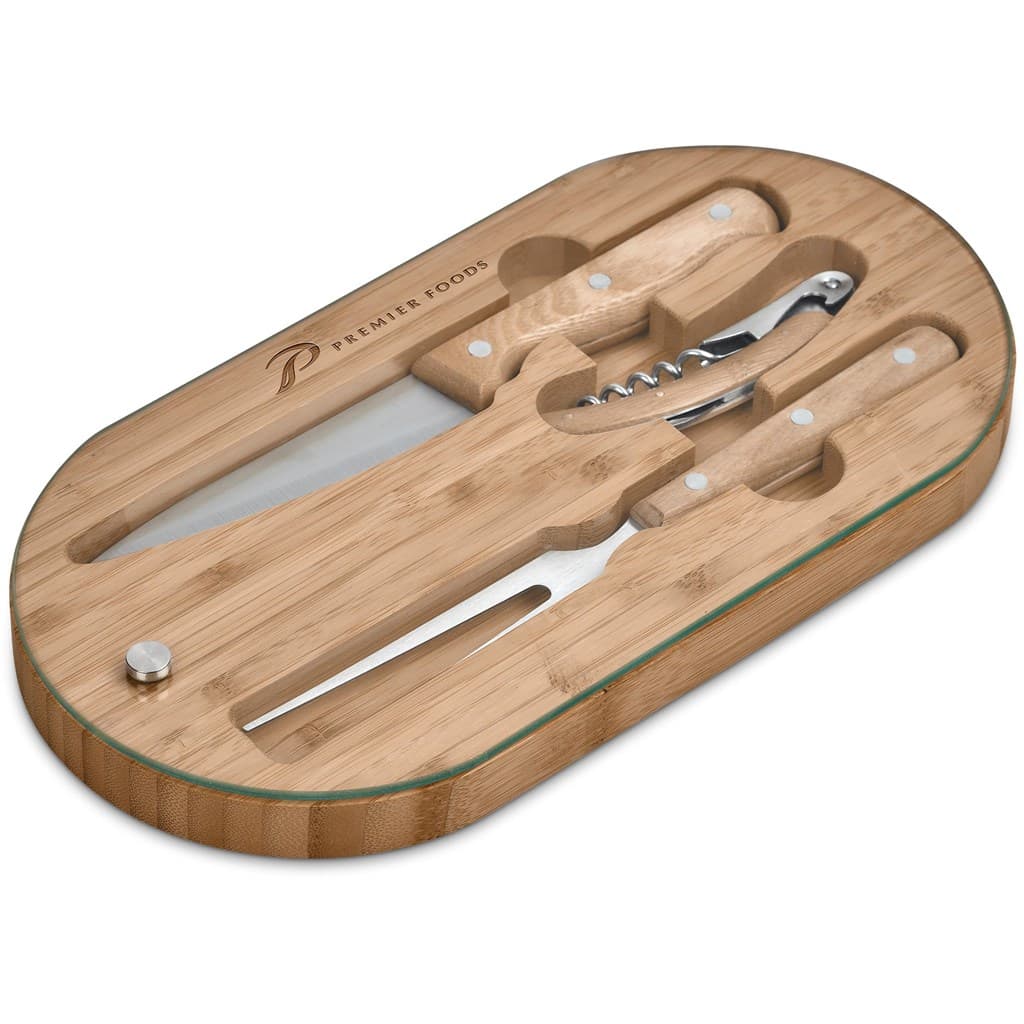 Okiyo Suraisu Bamboo Food & Wine Set 1