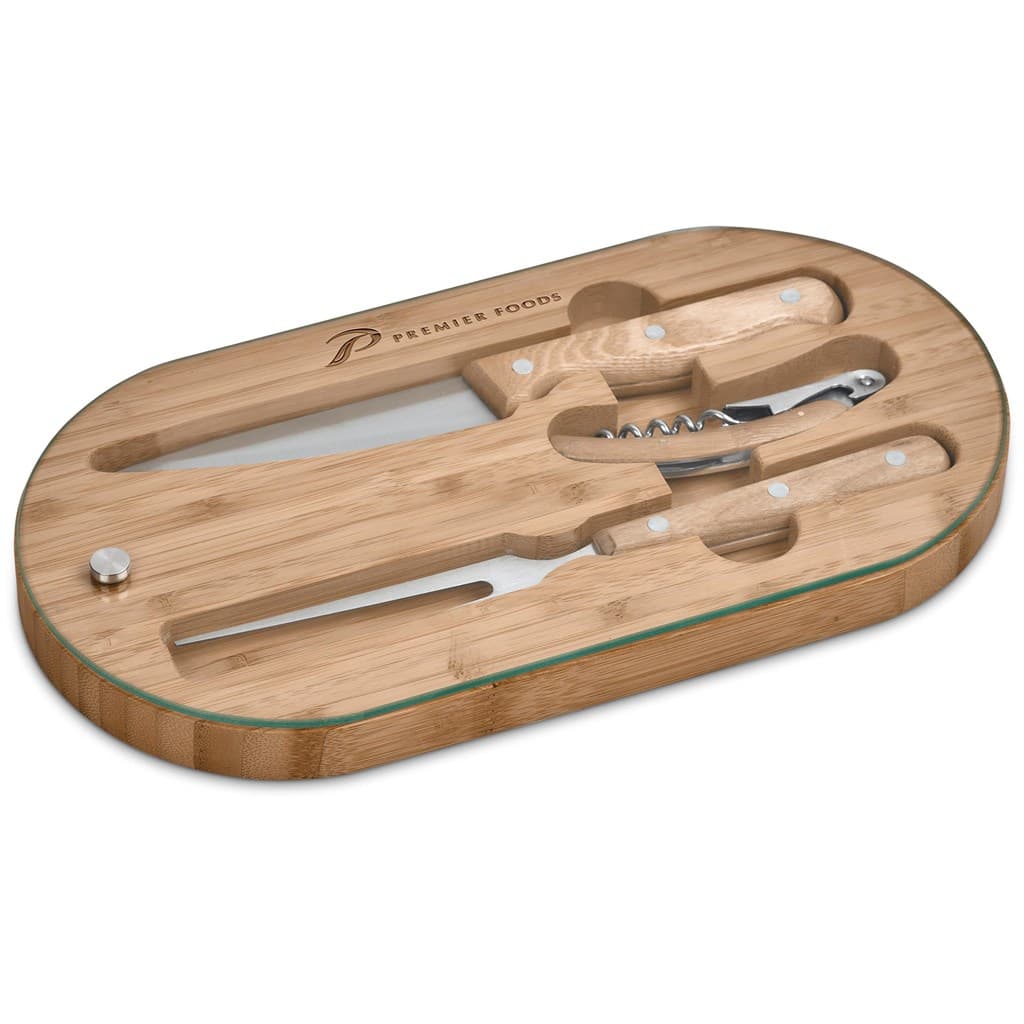 Okiyo Suraisu Bamboo Food & Wine Set 2
