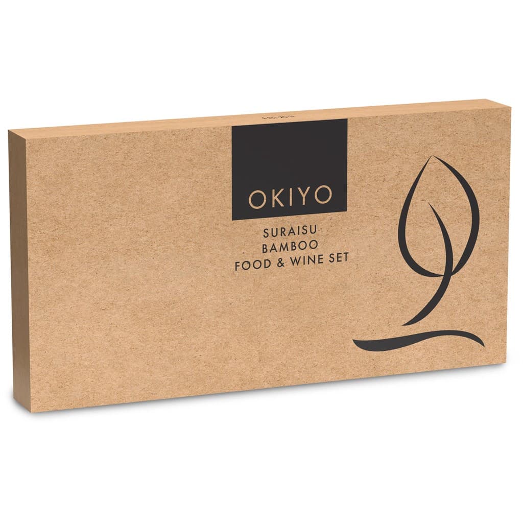 Okiyo Suraisu Bamboo Food & Wine Set 17