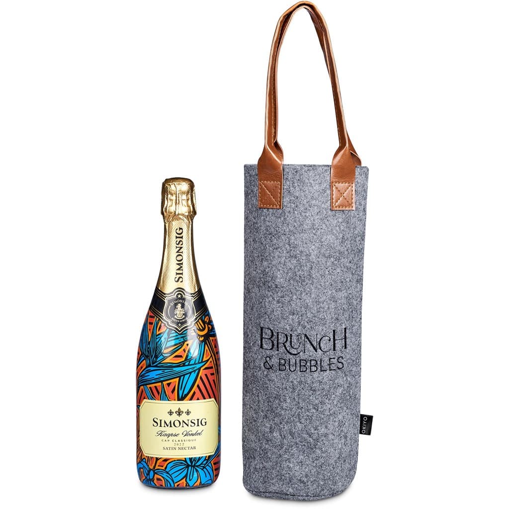 Okiyo Tahada RPET Felt Wine Tote 7