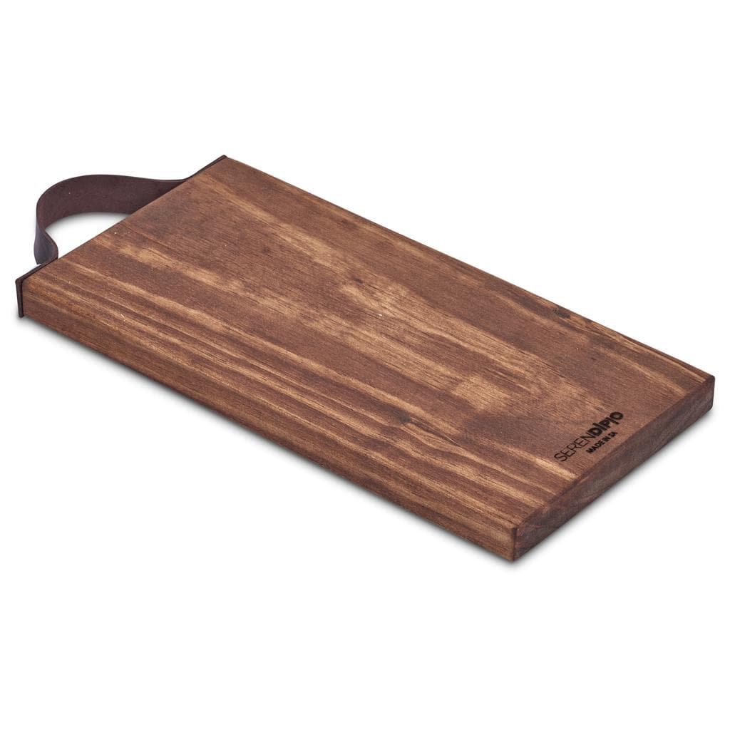 Serendipio Small Team Time Wooden Tray with Leather Strap 8