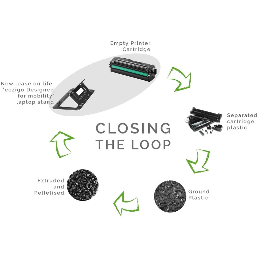 Okiyo Eezigo Recycled Plastic Portable Laptop Stand 14