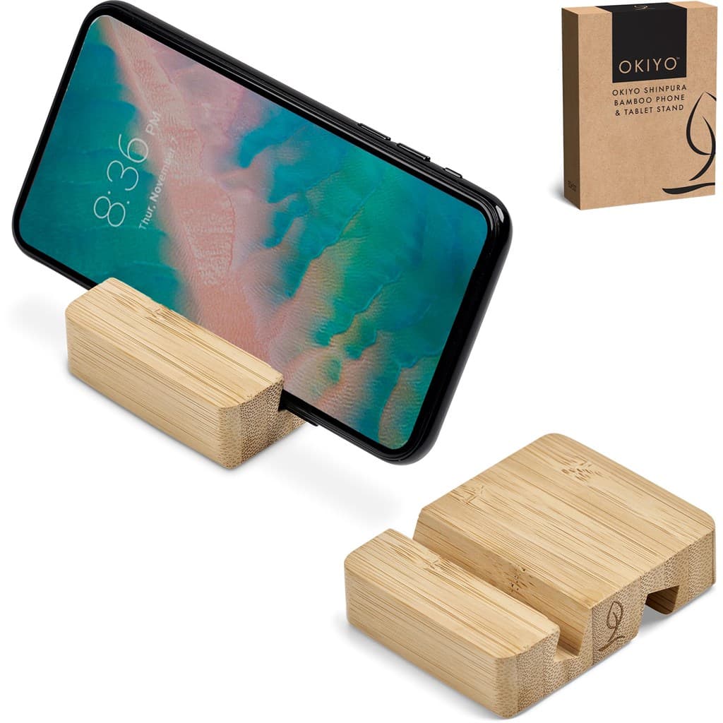 Okiyo Shinpura Bamboo Phone & Tablet Stand 7