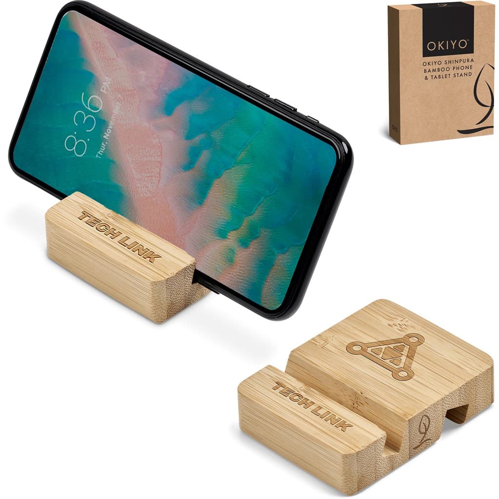 Okiyo Shinpura Bamboo Phone & Tablet Stand 8