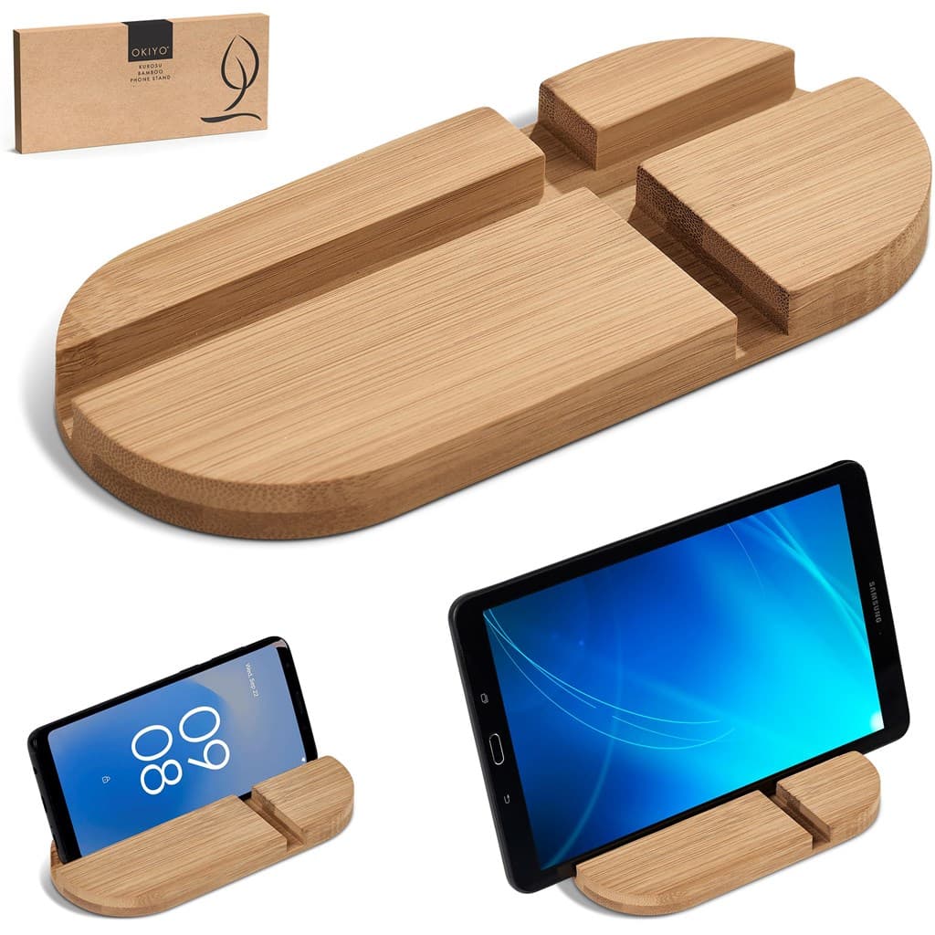 Okiyo Kurosu Bamboo Phone Stand 8
