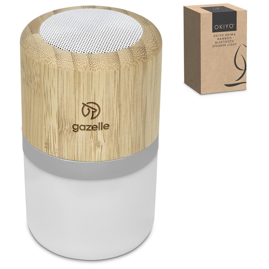 Okiyo Heiwa Bamboo Bluetooth Speaker & Night Light 11