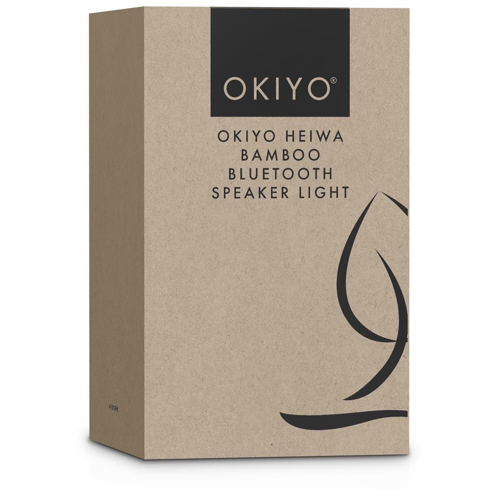 Okiyo Heiwa Bamboo Bluetooth Speaker & Night Light 9