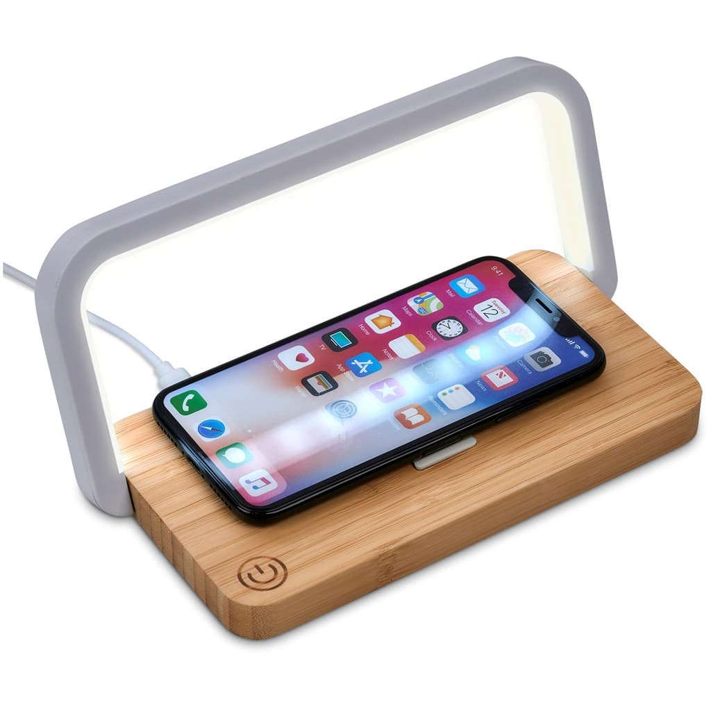 Okiyo Yoru Bamboo Wireless Charger & Night Light 30