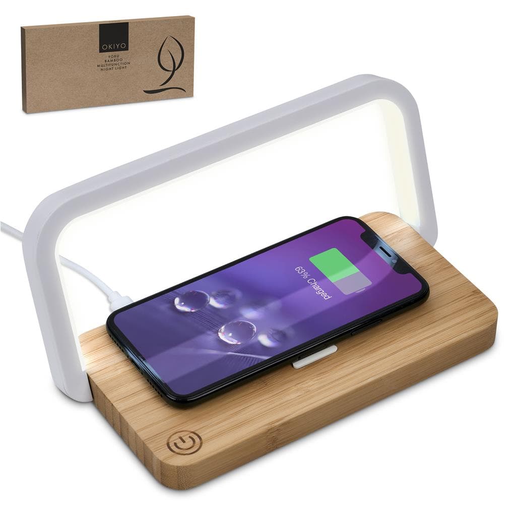 Okiyo Yoru Bamboo Wireless Charger & Night Light 22