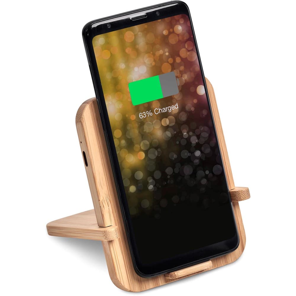 Okiyo Noryoku Bamboo Wireless Charging Phone Stand 2