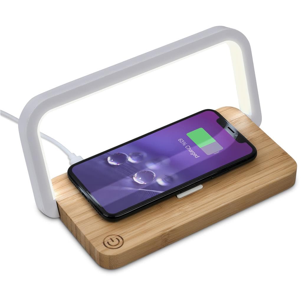 Okiyo Yoru Bamboo Wireless Charger & Night Light 15