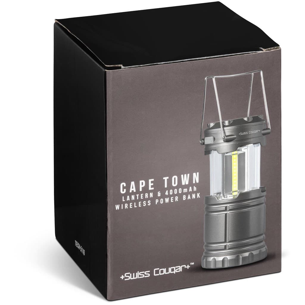 Swiss Cougar Cape Town Lantern & Wireless Charging Power Bank - 4,000mAh 6