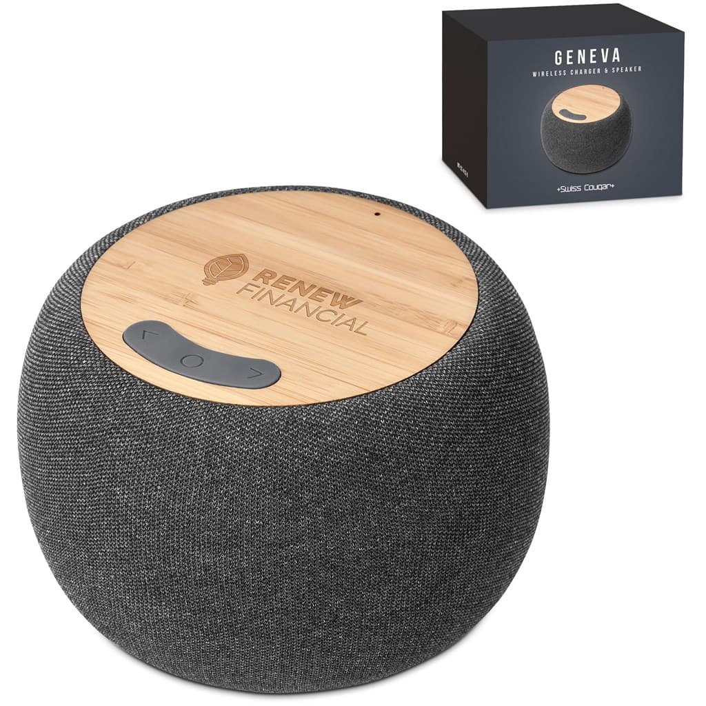 Swiss Cougar Geneva Wireless Charger & Bluetooth Speaker 1