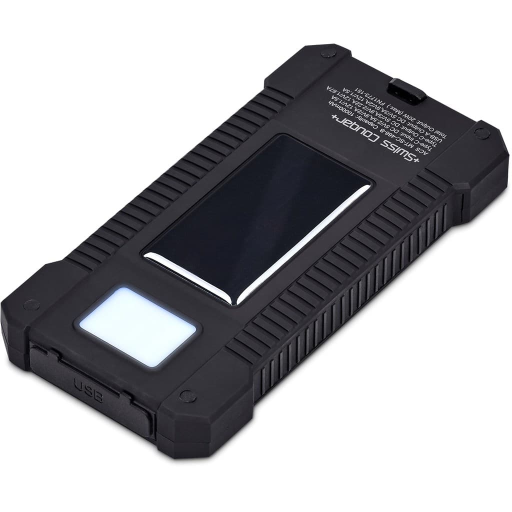 Swiss Cougar Durban Fast Charge 20W Solar Power Bank -10000mAh 5