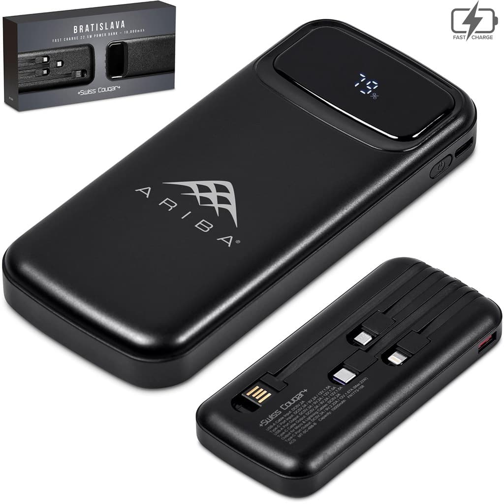 Swiss Cougar Bratislava Fast Charge 22.5W Power Bank - 10,000mAh 1