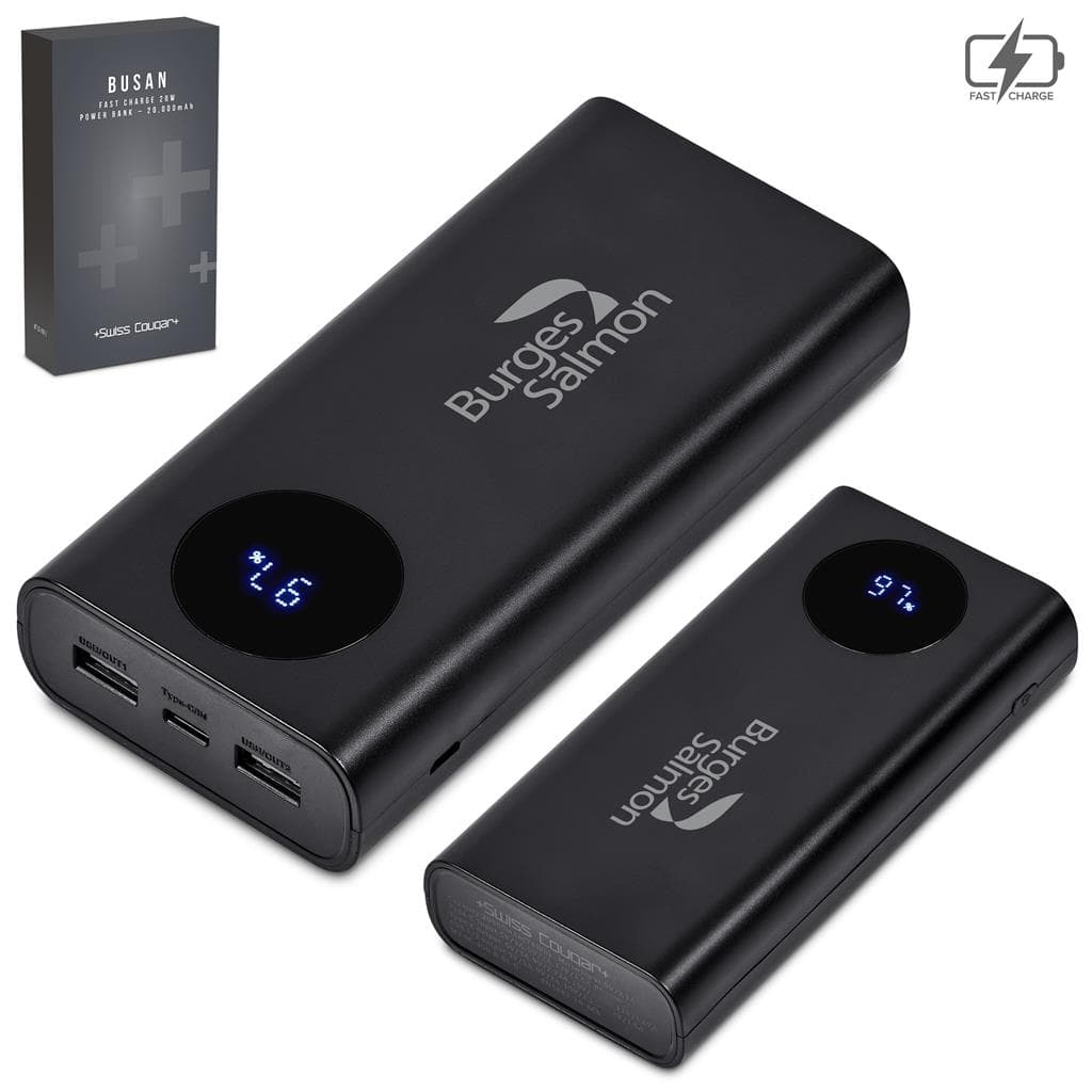 Swiss Cougar Busan Fast Charge 20W Power Bank - 20,000mAh 5