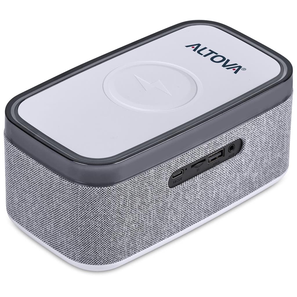 Serendipio Cumberland 10W Bluetooth Speaker Wireless Charger & Clock 18