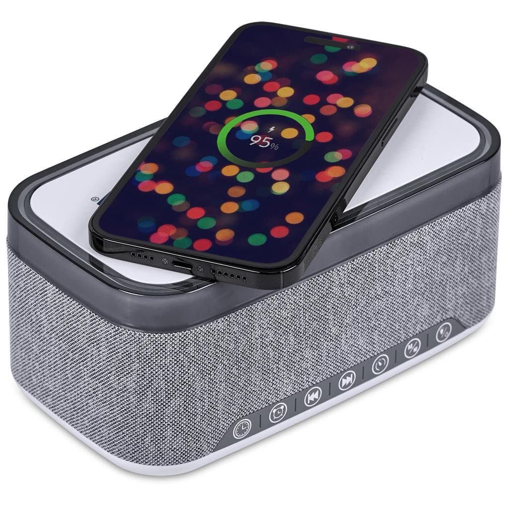 Serendipio Cumberland 10W Bluetooth Speaker Wireless Charger & Clock 10