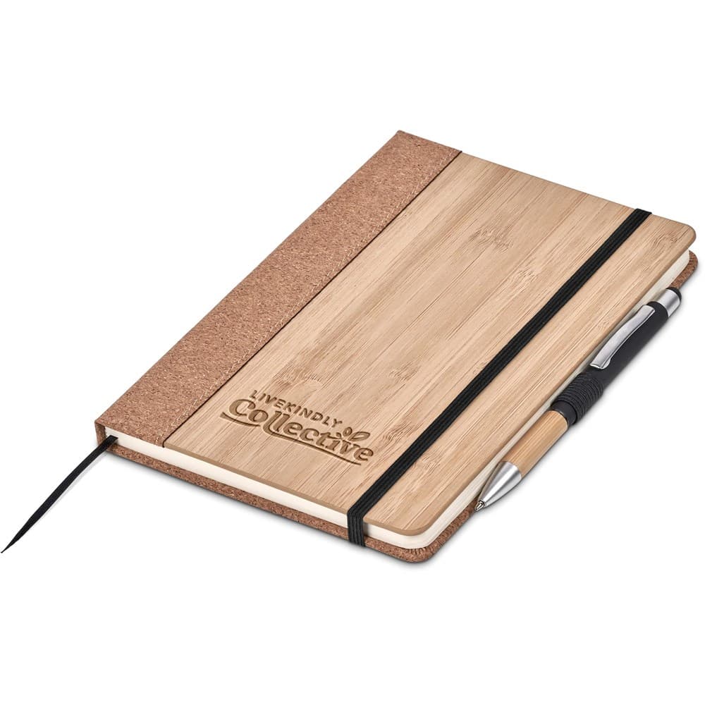 Okiyo Eri Bamboo & Cork Notebook & Pen Set 2