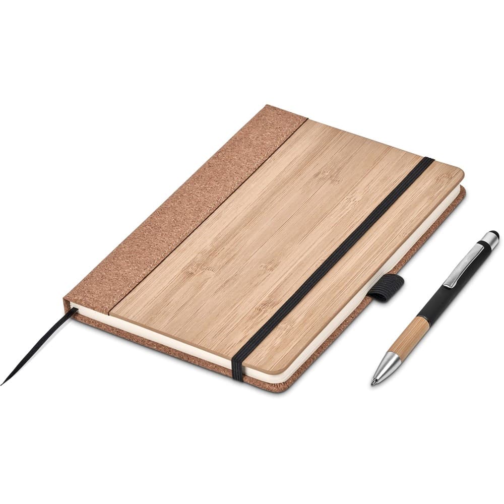Okiyo Eri Bamboo & Cork Notebook & Pen Set 14