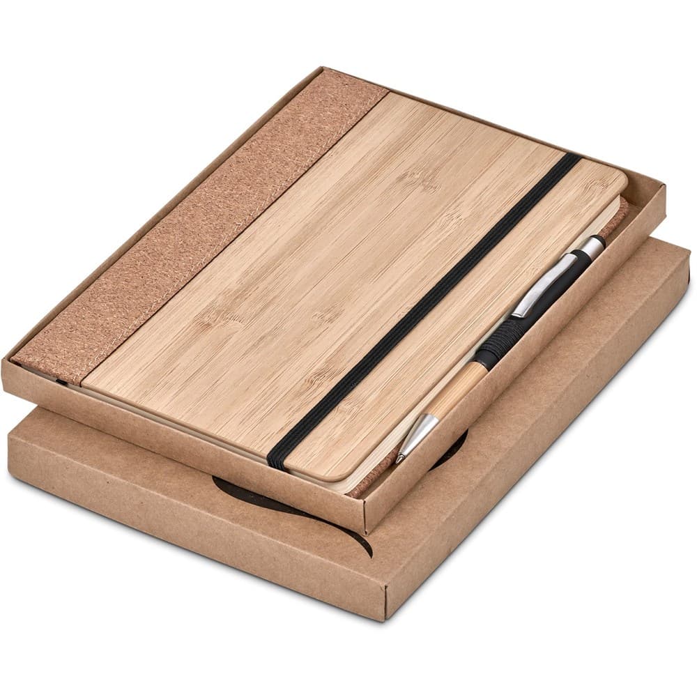 Okiyo Eri Bamboo & Cork Notebook & Pen Set 13